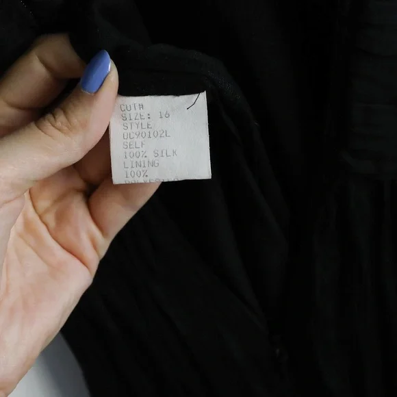 Tadashi Shoji evening dress black gown upscale chic maxi long event gala lace 16 - Picture 7 of 8